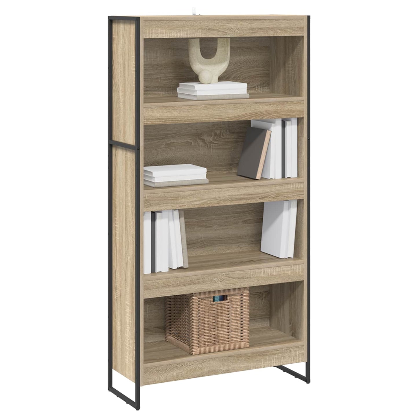 Book Cabinet 2 pcs Sonoma 80 x 30 x 155 cm Engineered Wood