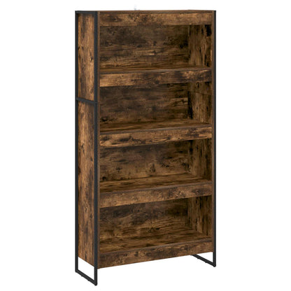 Book Cabinet 2 pcs Smoke Oak 80 x 30 x 155 cm Engineered Wood