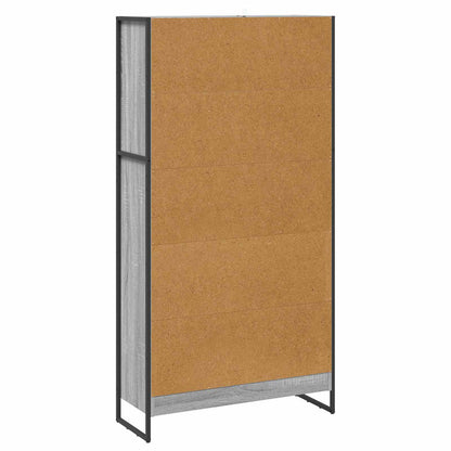 Book Cabinet 80 x 30 x 155 cm Engineered Wood Grey Sonoma
