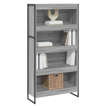 Book Cabinet 80 x 30 x 155 cm Engineered Wood Grey Sonoma
