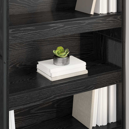 Book Cabinet 80 x 30 x 189.5 cm Engineered Wood Black Oak