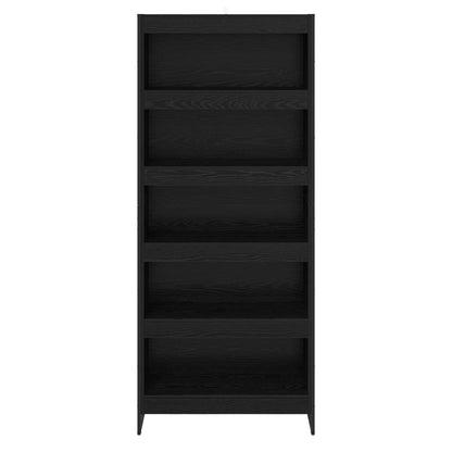 Book Cabinet 80 x 30 x 189.5 cm Engineered Wood Black Oak