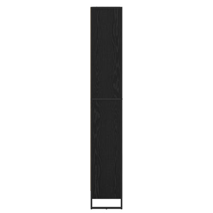Book Cabinet 80 x 30 x 189.5 cm Engineered Wood Black Oak