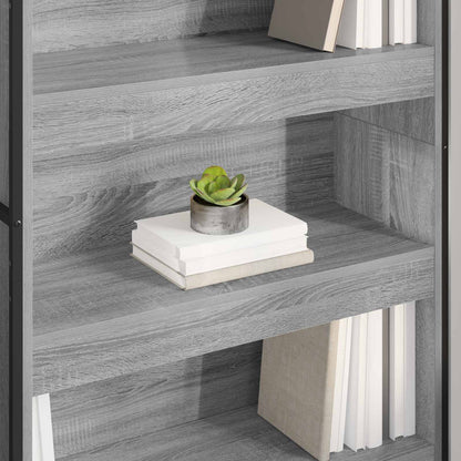 Book Cabinet 80 x 30 x 189.5 cm Engineered Wood Grey Sonoma