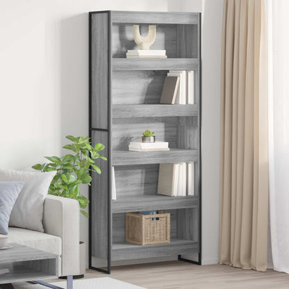 Book Cabinet 2 pcs Grey Sonoma 80 x 30 x 189.5 cm