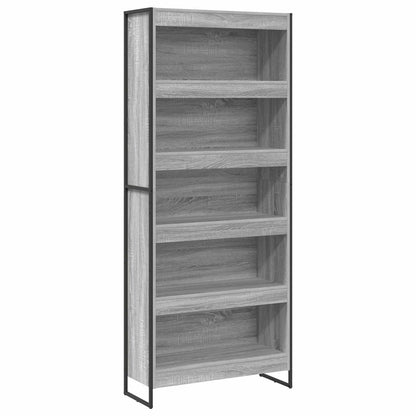 Book Cabinet 80 x 30 x 189.5 cm Engineered Wood Grey Sonoma