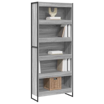 Book Cabinet 80 x 30 x 189.5 cm Engineered Wood Grey Sonoma