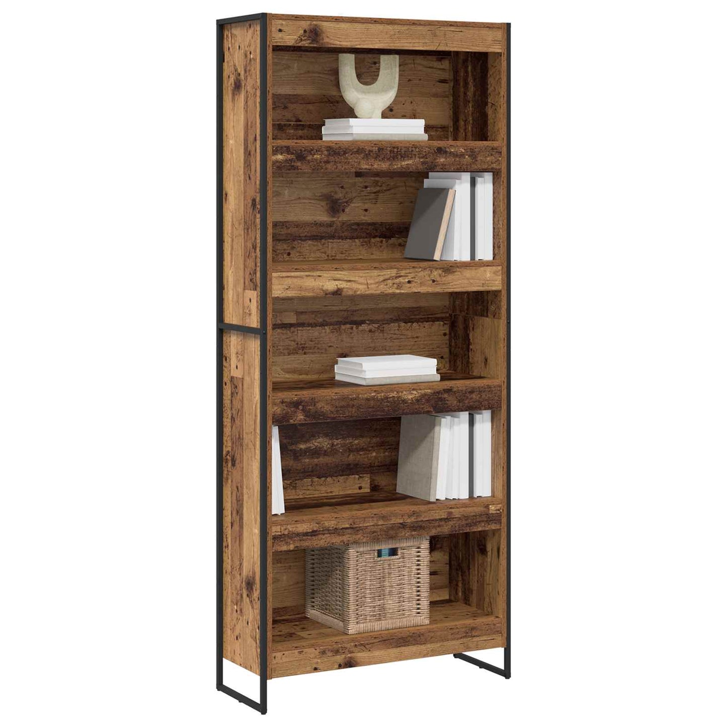 Book Cabinet 2 pcs Old Wood 80 x 30 x 189.5 cm Engineered Wood