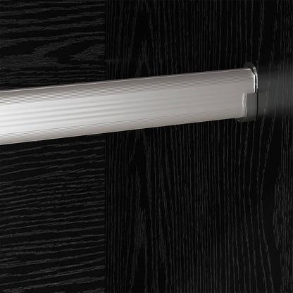 Warderobe with Door Black Oak 50 x 50 x 200 cm Engineered Wood