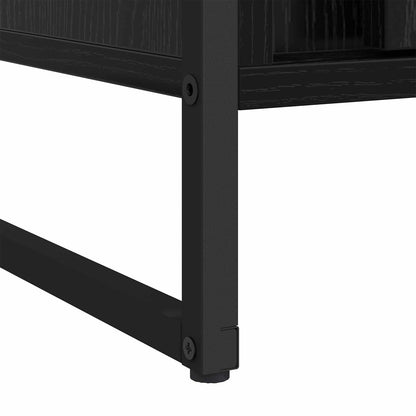 Warderobe with Door Black Oak 50 x 50 x 200 cm Engineered Wood