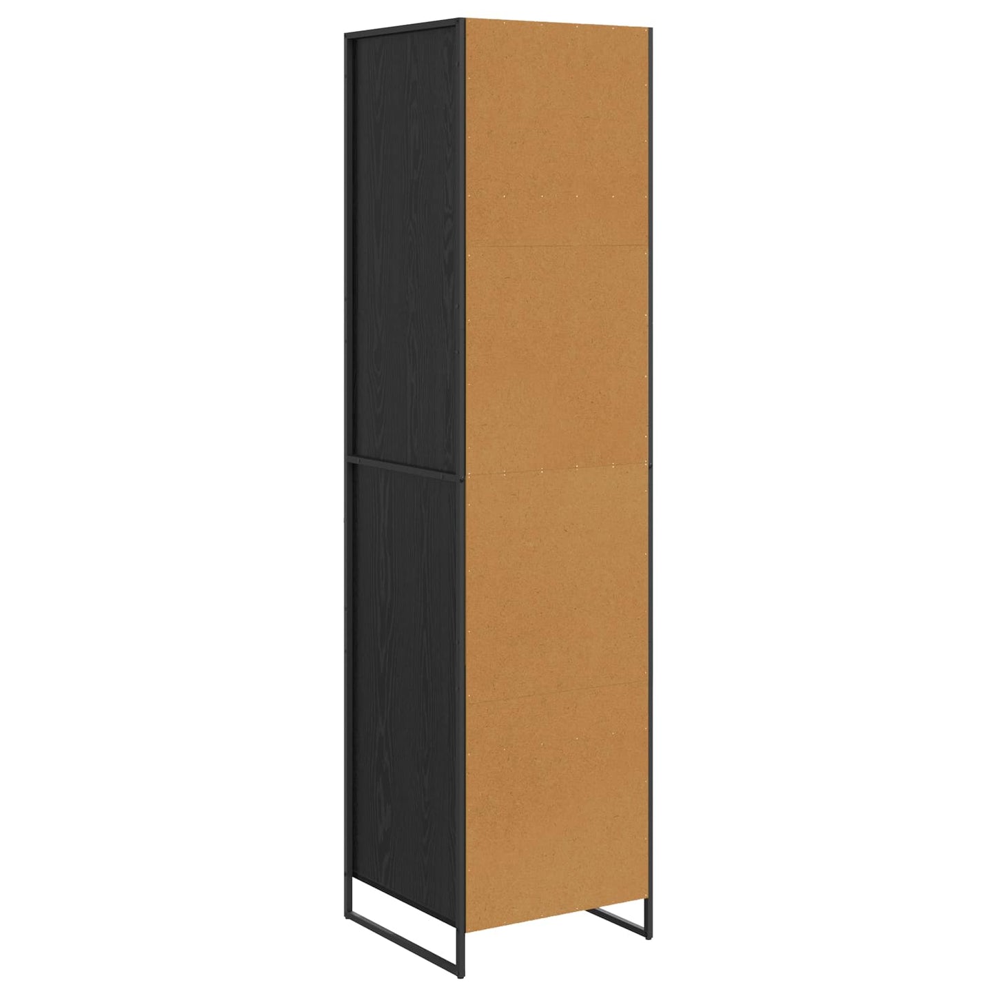 Warderobe with Door Black Oak 50 x 50 x 200 cm Engineered Wood