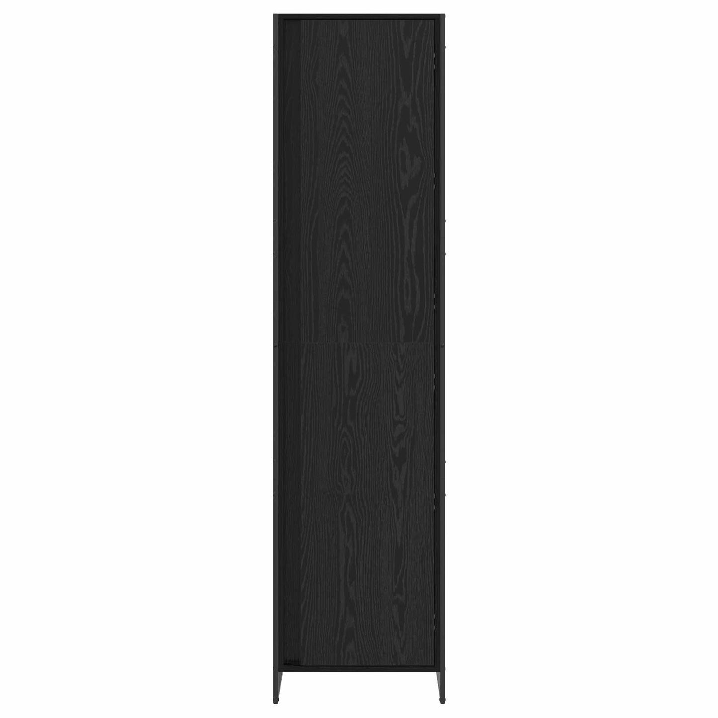 Warderobe with Door Black Oak 50 x 50 x 200 cm Engineered Wood