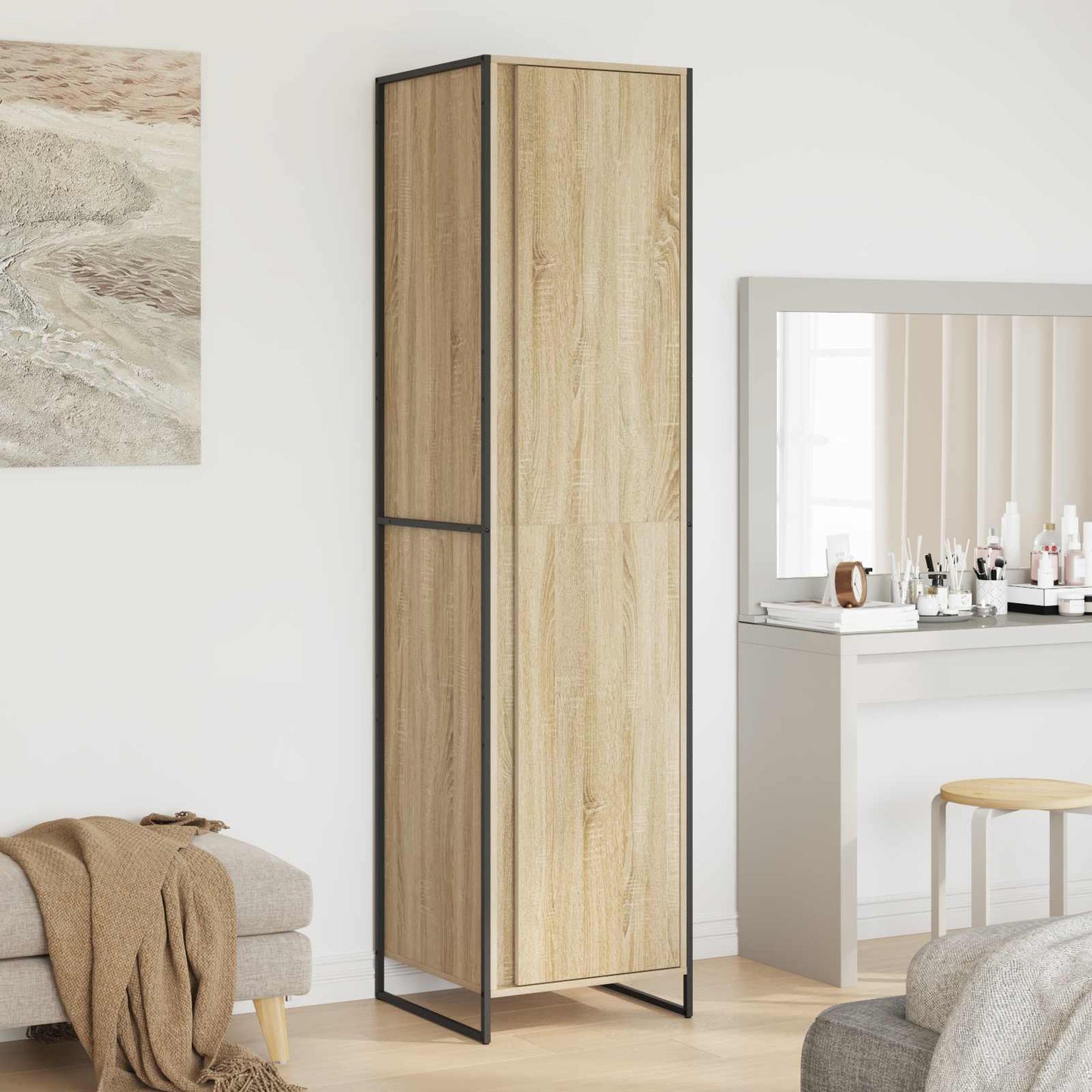 Warderobe with Storage Sonoma 50 x 50 x 200 cm Engineered Wood