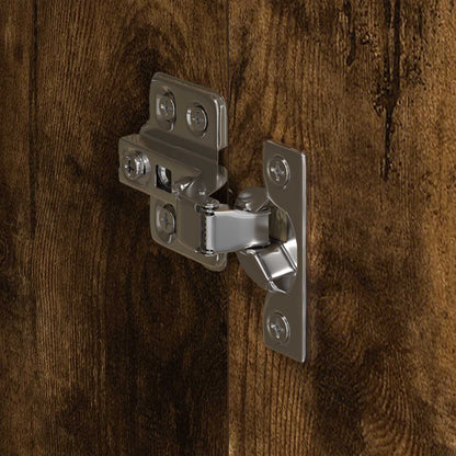 Warderobe with Door Smoke Oak 50 x 50 x 200 cm Engineered Wood