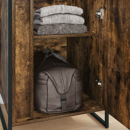Warderobe with Door Smoke Oak 50 x 50 x 200 cm Engineered Wood