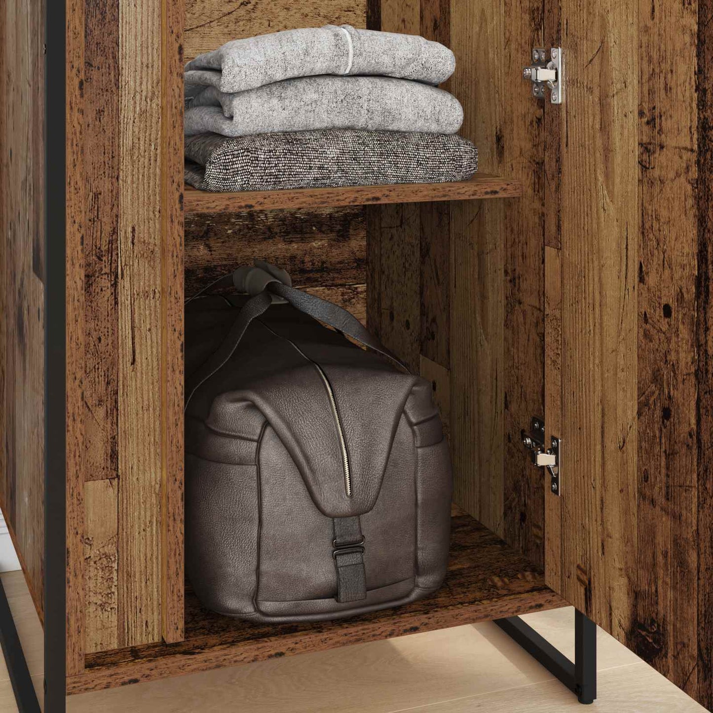 Warderobe with Door Old Wood 50 x 50 x 200 cm Engineered Wood