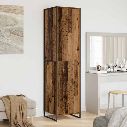 Warderobe with Door Old Wood 50 x 50 x 200 cm Engineered Wood