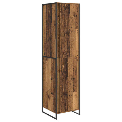 Warderobe with Door Old Wood 50 x 50 x 200 cm Engineered Wood
