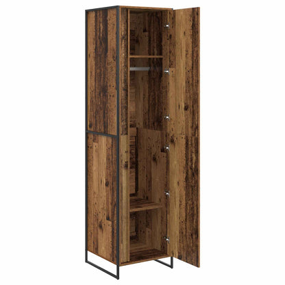 Warderobe with Door Old Wood 50 x 50 x 200 cm Engineered Wood