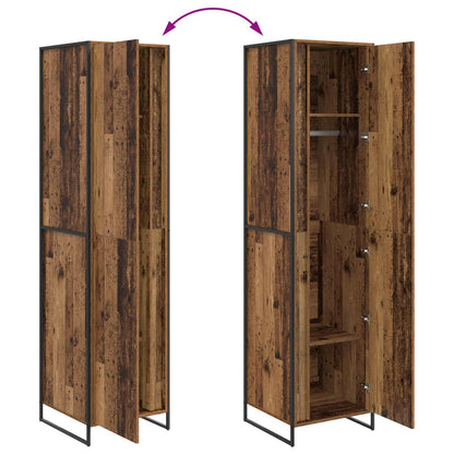 Warderobe with Door Old Wood 50 x 50 x 200 cm Engineered Wood