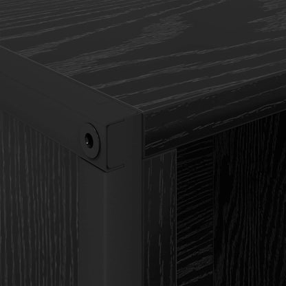 Book Cabinet 2 pcs Black Oak 99.5 x 30 x 108 cm Engineered Wood