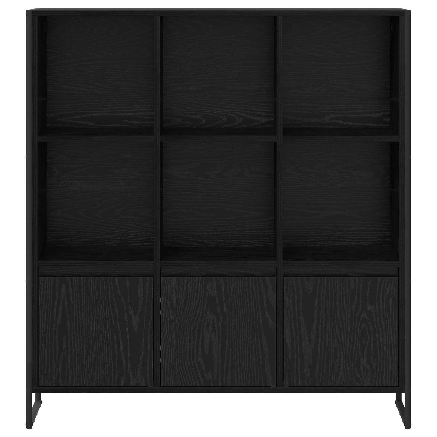 Book Cabinet 2 pcs Black Oak 99.5 x 30 x 108 cm Engineered Wood