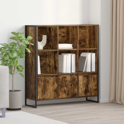 Book Cabinet 2 pcs Smoke Oak 99.5 x 30 x 108 cm Engineered Wood
