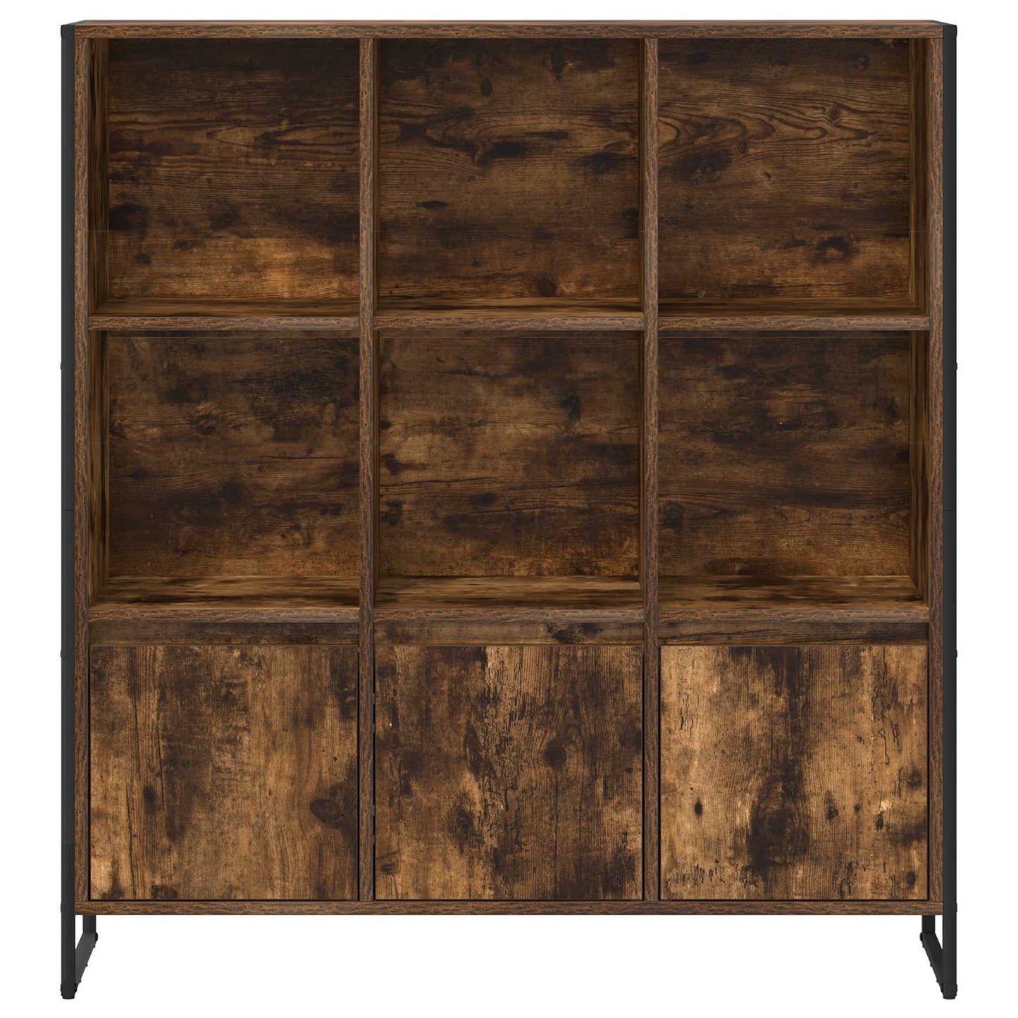 Book Cabinet 2 pcs Smoke Oak 99.5 x 30 x 108 cm Engineered Wood