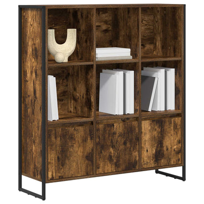 Book Cabinet 2 pcs Smoke Oak 99.5 x 30 x 108 cm Engineered Wood