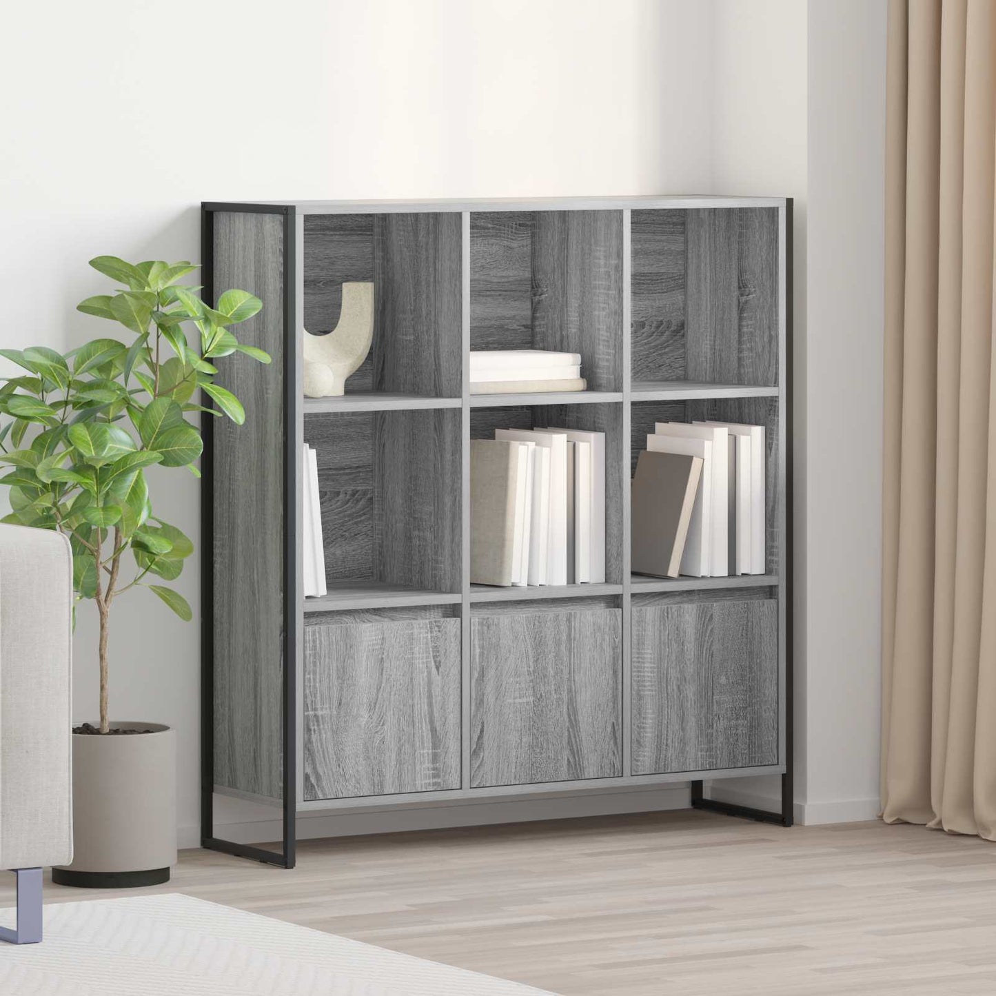 Book Cabinet 2 pcs Grey Sonoma 99.5 x 30 x 108 cm