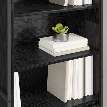 Tall Cabinets Black Oak 60 x 36 x 200 cm Engineered Wood
