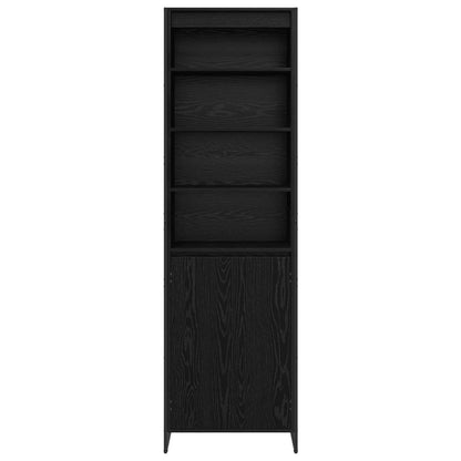 Tall Cabinets Black Oak 60 x 36 x 200 cm Engineered Wood