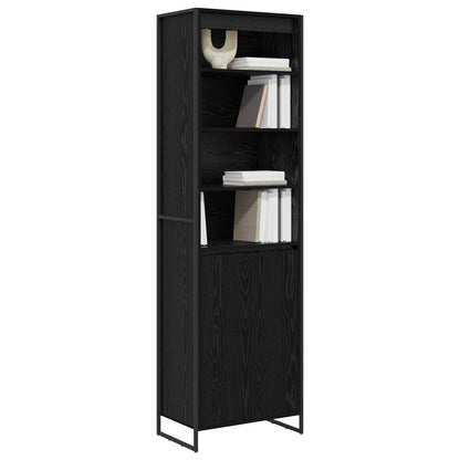 Tall Cabinets Black Oak 60 x 36 x 200 cm Engineered Wood