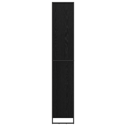 Tall Cabinets Black Oak 60 x 36 x 200 cm Engineered Wood