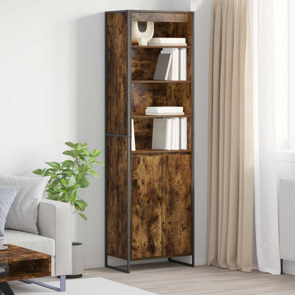 Tall Cabinets Smoke Oak 60 x 36 x 200 cm Engineered Wood