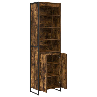 Tall Cabinets Smoke Oak 60 x 36 x 200 cm Engineered Wood