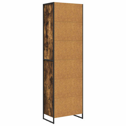 Tall Cabinets Smoke Oak 60 x 36 x 200 cm Engineered Wood