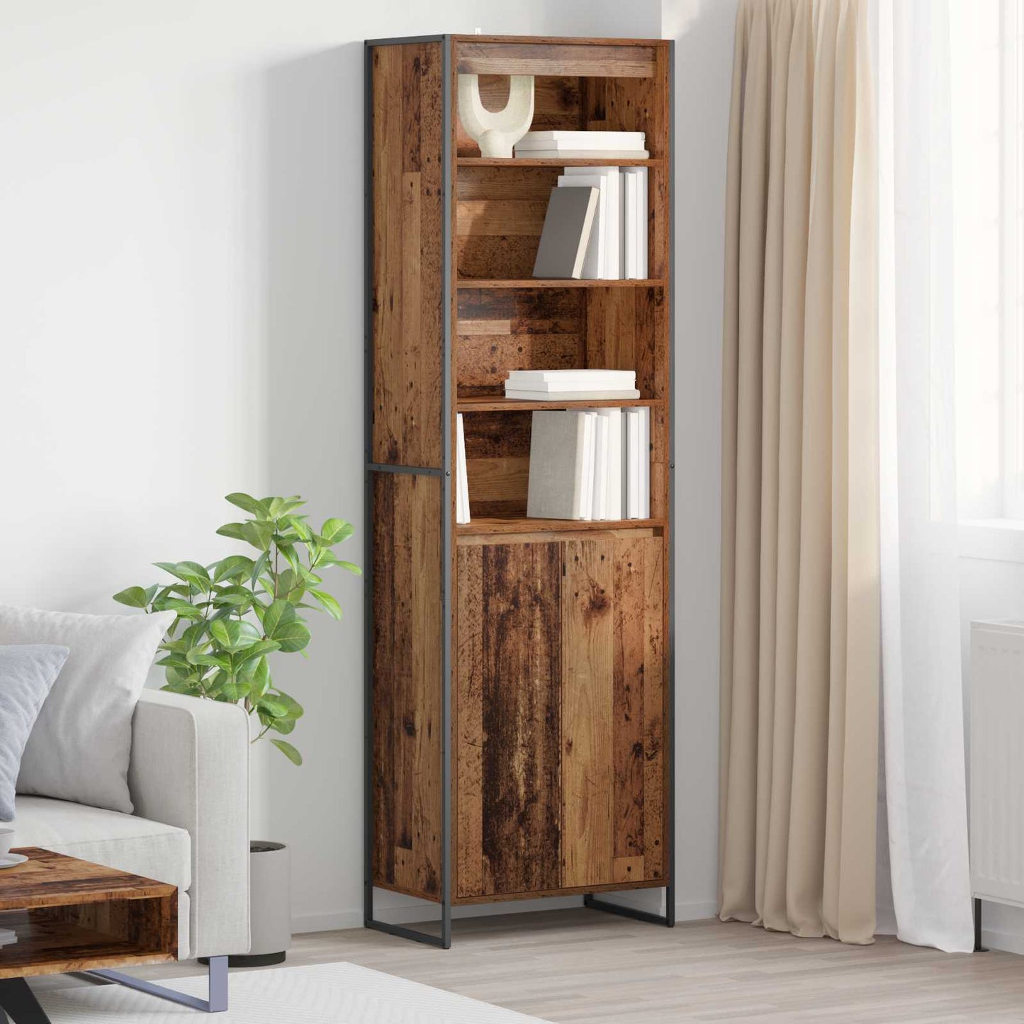 Tall Cabinets Old Wood 60 x 36 x 200 cm Engineered Wood