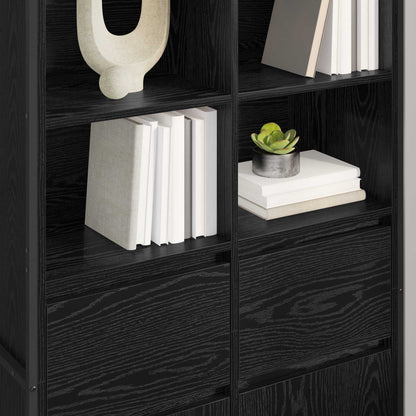Sideboard 2 pcs Black Oak 81 x 36 x 150.5 cm Engineered Wood