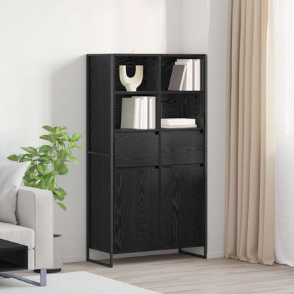 Sideboard 2 pcs Black Oak 81 x 36 x 150.5 cm Engineered Wood
