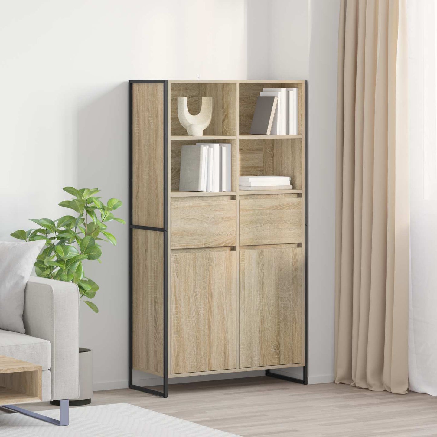 Sideboard 2 pcs Sonoma 81 x 36 x 150.5 cm Engineered Wood