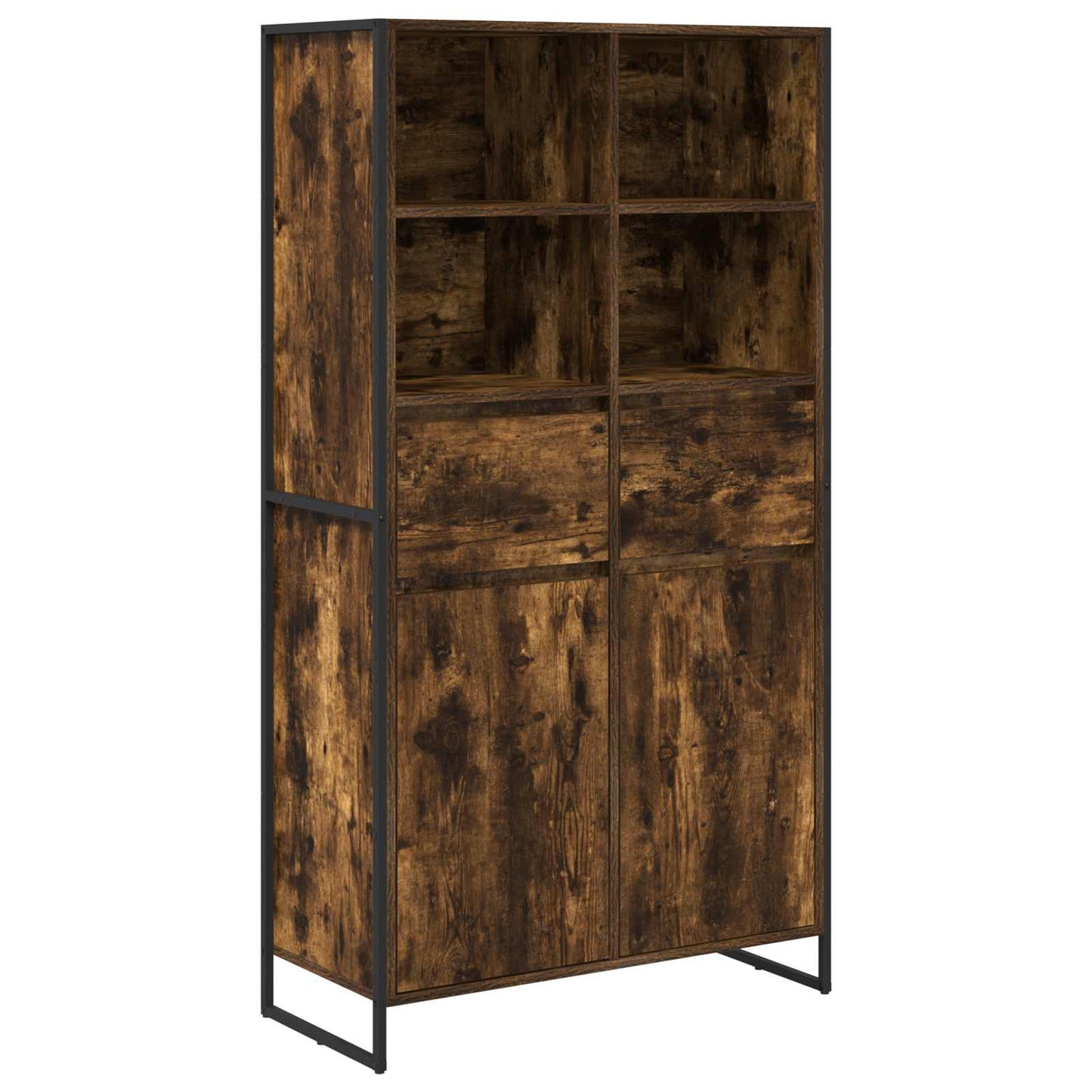 Sideboard 2 pcs Smoke Oak 81 x 36 x 150.5 cm Engineered Wood