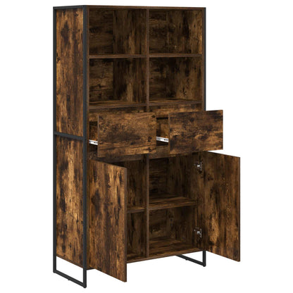 Sideboard 2 pcs Smoke Oak 81 x 36 x 150.5 cm Engineered Wood