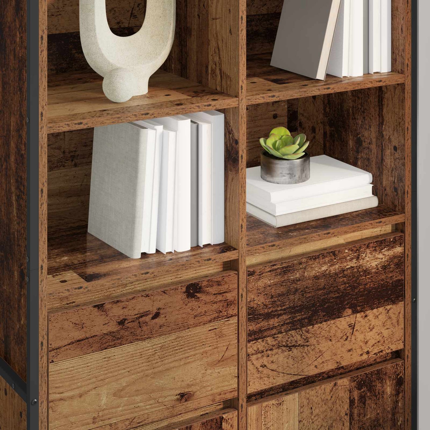 Sideboard 2 pcs Old Wood 81 x 36 x 150.5 cm Engineered Wood