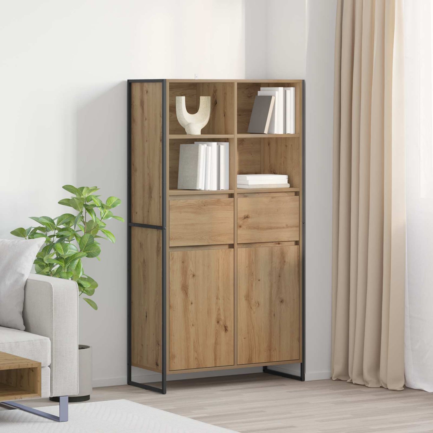 Sideboard 2 pcs Artisian Oak 81 x 36 x 150.5 cm Engineered Wood