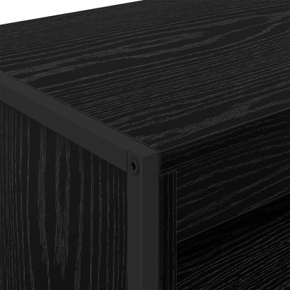 Tall Cabinets Black Oak 79 x 36 x 200 cm Engineered Wood