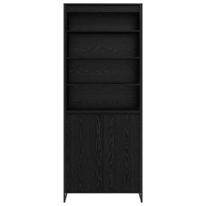 Tall Cabinets Black Oak 79 x 36 x 200 cm Engineered Wood
