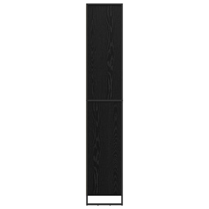 Tall Cabinets Black Oak 79 x 36 x 200 cm Engineered Wood
