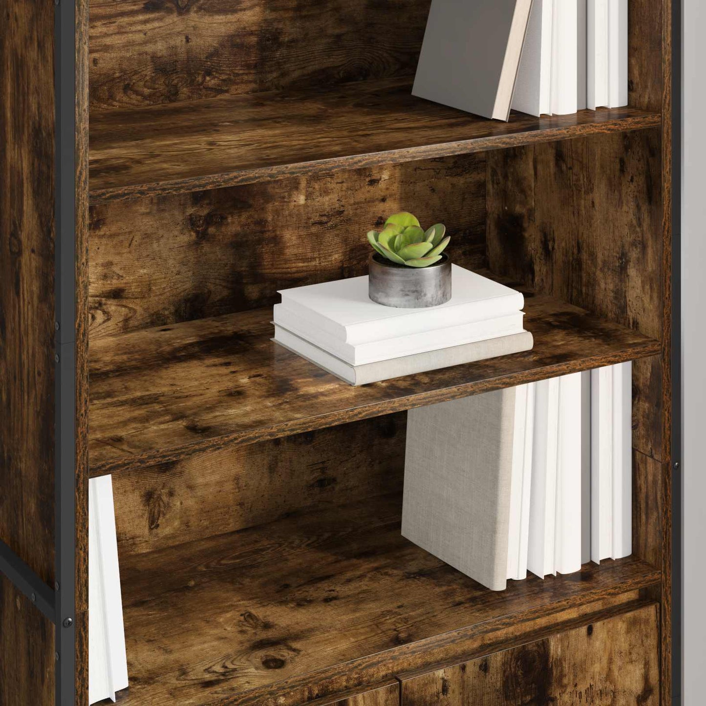Tall Cabinets Smoke Oak 79 x 36 x 200 cm Engineered Wood