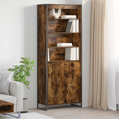 Tall Cabinets Smoke Oak 79 x 36 x 200 cm Engineered Wood